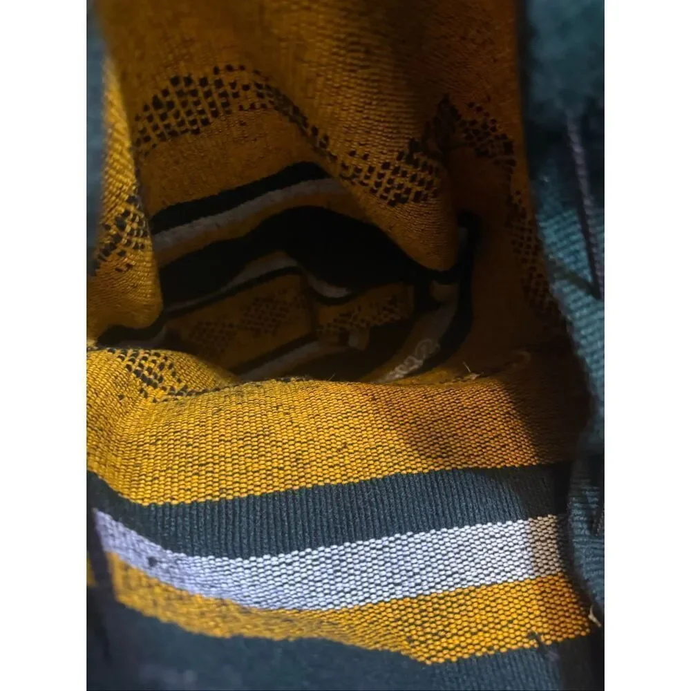 Unisex Large Yellow Black Striped Green Bay Packers NFL Woven Baja Backpack Bag